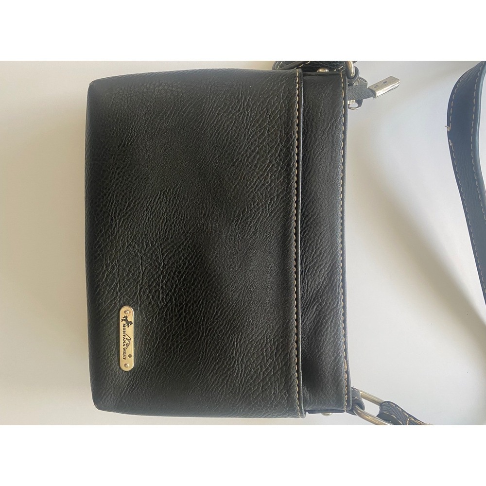 Montana West Purse Sugar Skull Embroidered Crossbody Bag Day of the Dead Black - Picture 6 of 16